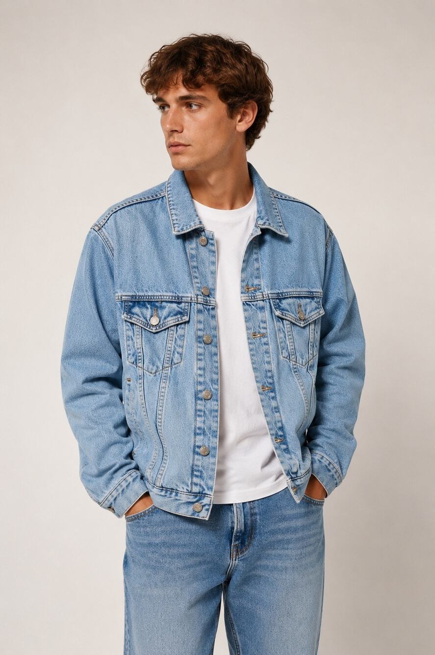 Vintage 90s Gap Blue Jeans Light Wash Denim Jacket Oversized Trucker Small